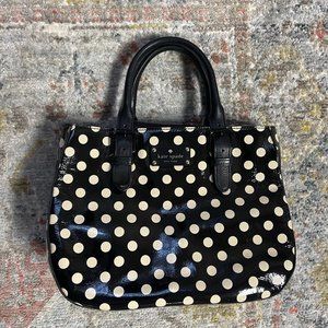 Kate Spade Carlisle Street Sylvie polka dot patent leather handbag